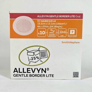 Allevyn Gentle Border Lite Oval 15.2 * 13.1cm 1pc